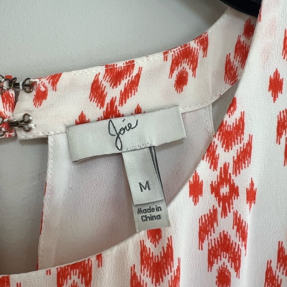 Joie Diega 100% Silk Self Tie Halter Neckline Mini Dress, Orange White, M - Picture 8 of 9